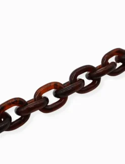Acrylic Link Bracelet Dark Tortoise