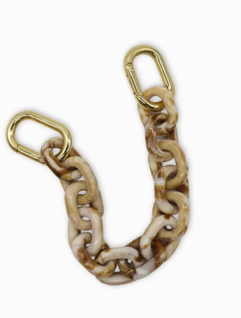 Acrylic Link Bracelet Light Tortoise