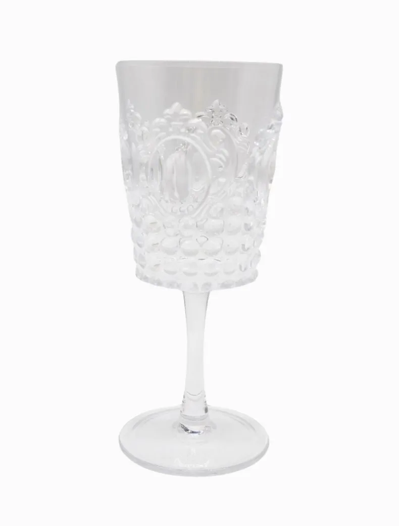 Acrylic Wine Glass Gemstone Clear