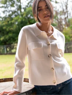 Alhambra Knit Jacket Ivory