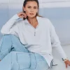 Alysha Zip Through Sweatshirt Grey