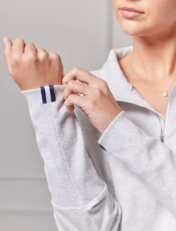 Alysha Zip Through Sweatshirt Grey