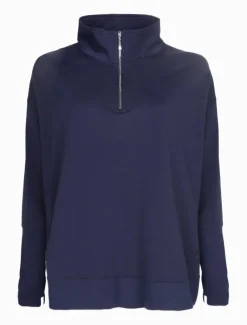 Alysha Zip Through Sweatshirt Navy