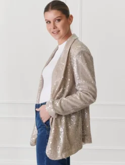 Anais Sequin Jacket Mink