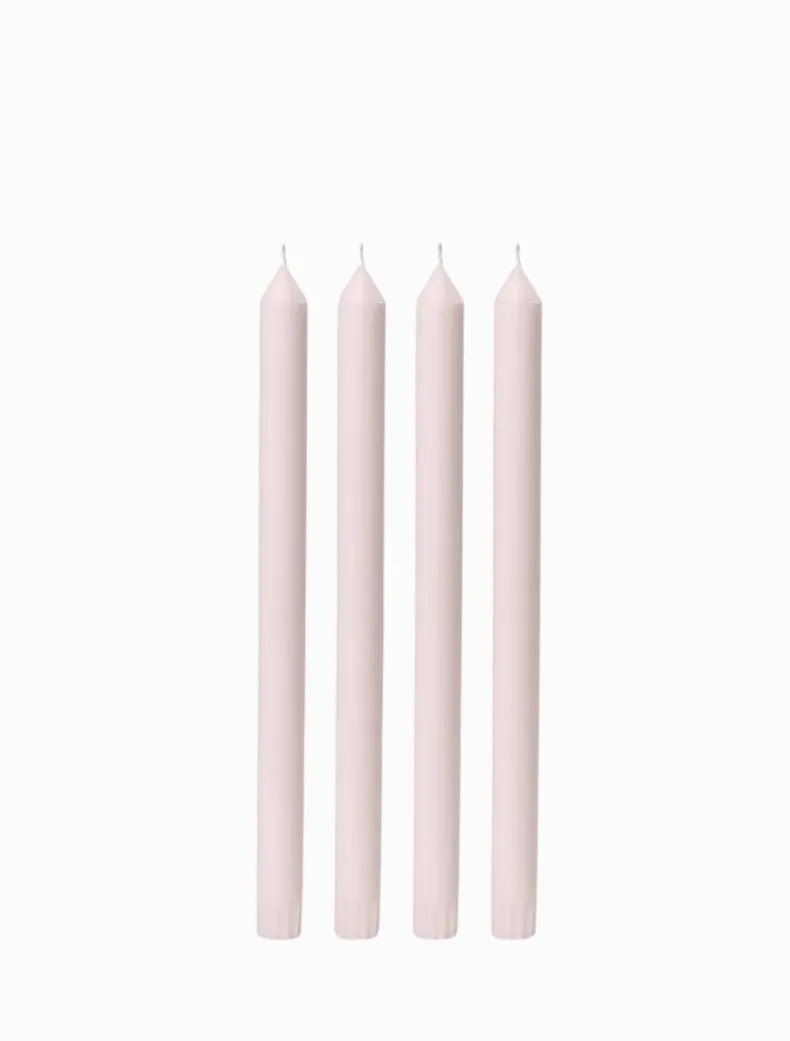 Antique pink 30cm Dinner Candle (Pack of 4)
