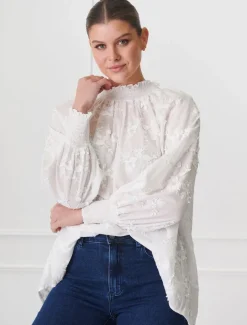 Anya Lace Shirt White
