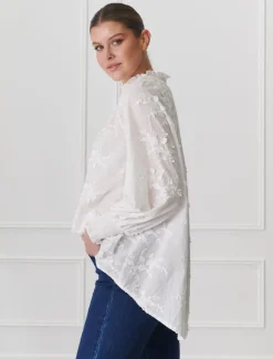 Anya Lace Shirt White