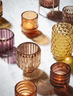 Ashi Tealight Holder Burnt Sienna Small