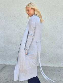 Aspen Lounge Wrap Cardigan Grey