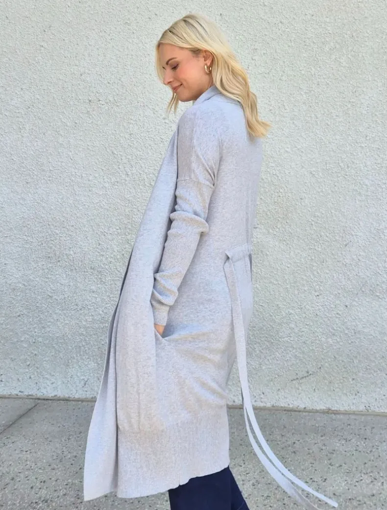 Aspen Lounge Wrap Cardigan Grey