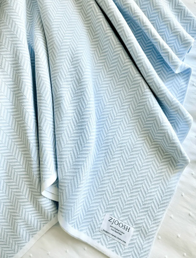 Astor Knit Blanket Duck Egg Blue