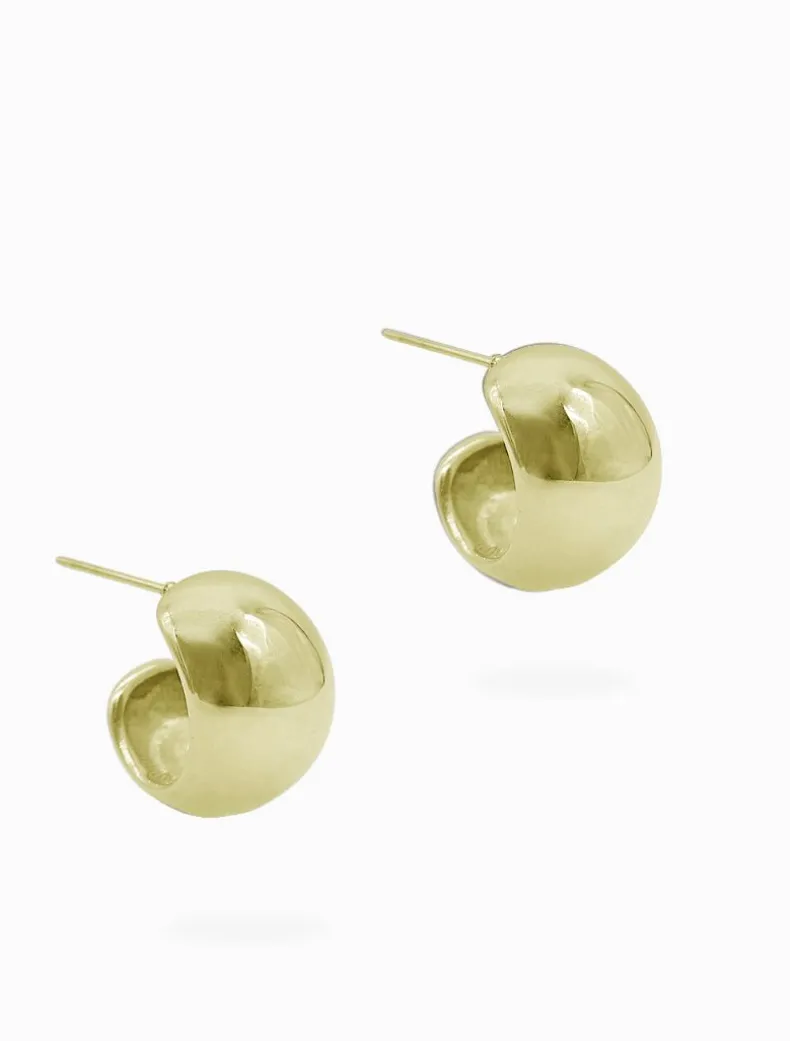 Ball Hoop Earrings Gold