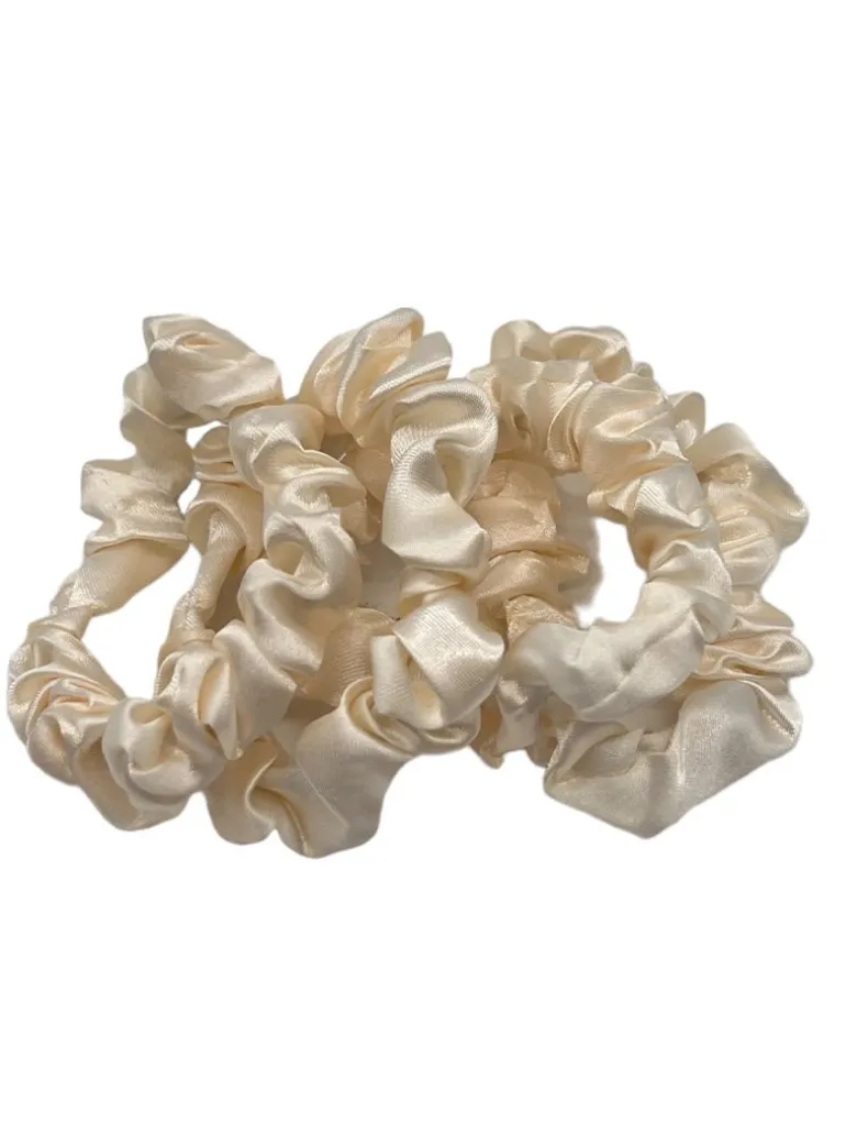 Beige Mini Scrunchie Set of 4