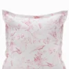 Birds in Flight Linen Cushion Light Pink