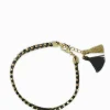Black Beaded Tassel Bracelet
