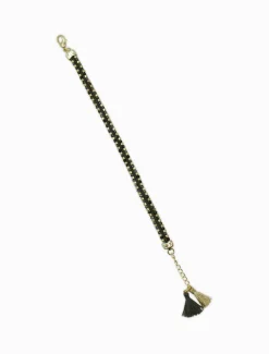Black Beaded Tassel Bracelet