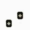 Black Enamel Studs
