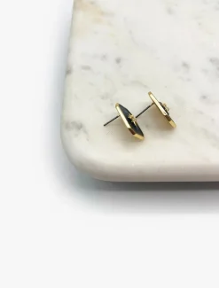 Black Enamel Studs