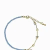 Blue Stone Pearl and Gold Bracelet