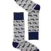 Blue Stripe Dachies Socks