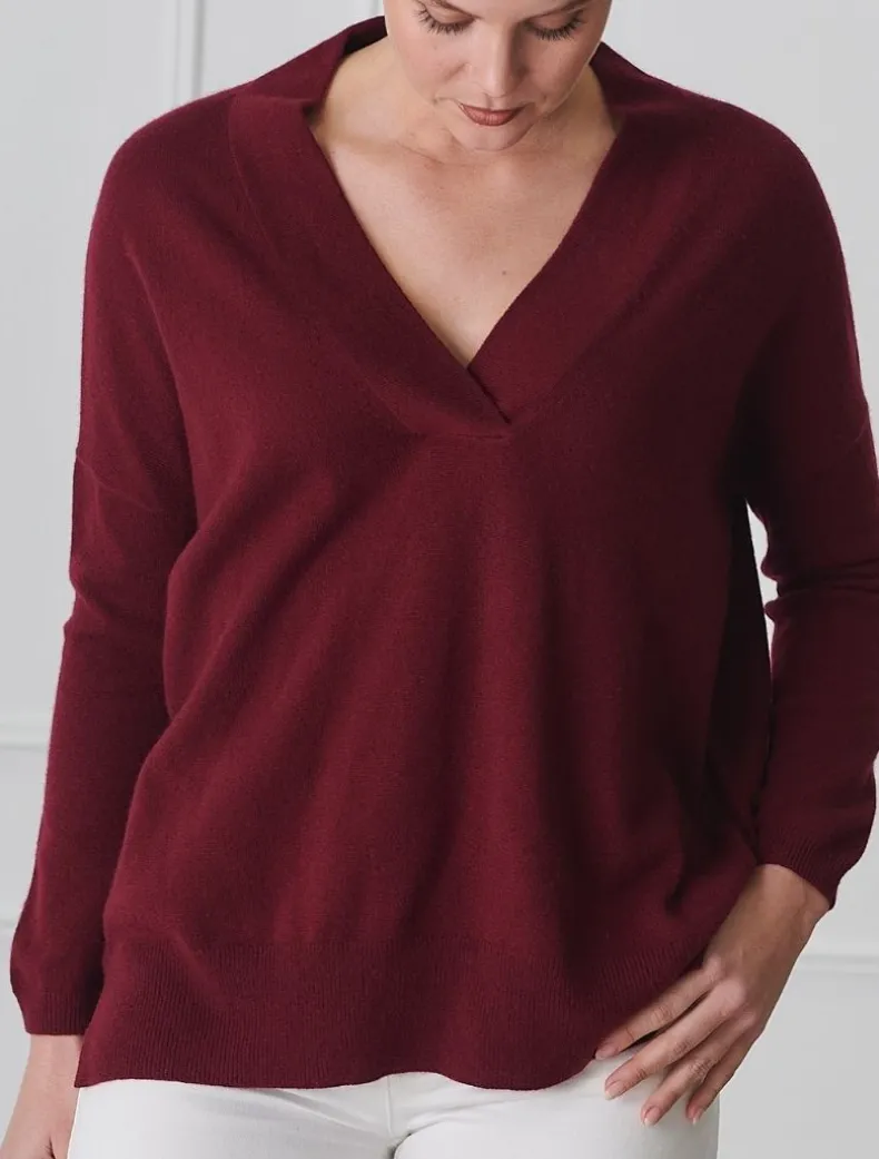 Boyfriend Cashmere Jumper Pinot