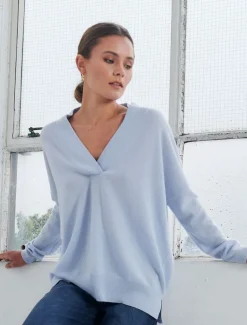 Boyfriend Cashmere Jumper Pale Blue