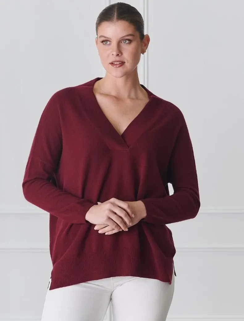 Boyfriend Cashmere Jumper Pinot