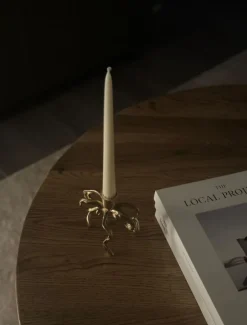 Brass Bow Candle Holder
