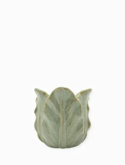 Cabbage Leaf Pot Light Green Small