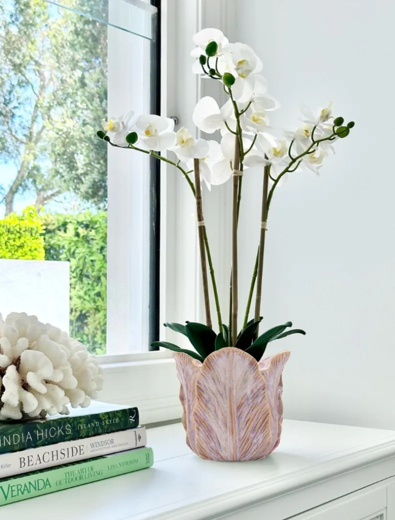 Cabbage Leaf Pot Pink Large