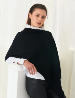 Cashmere Ponchette Black