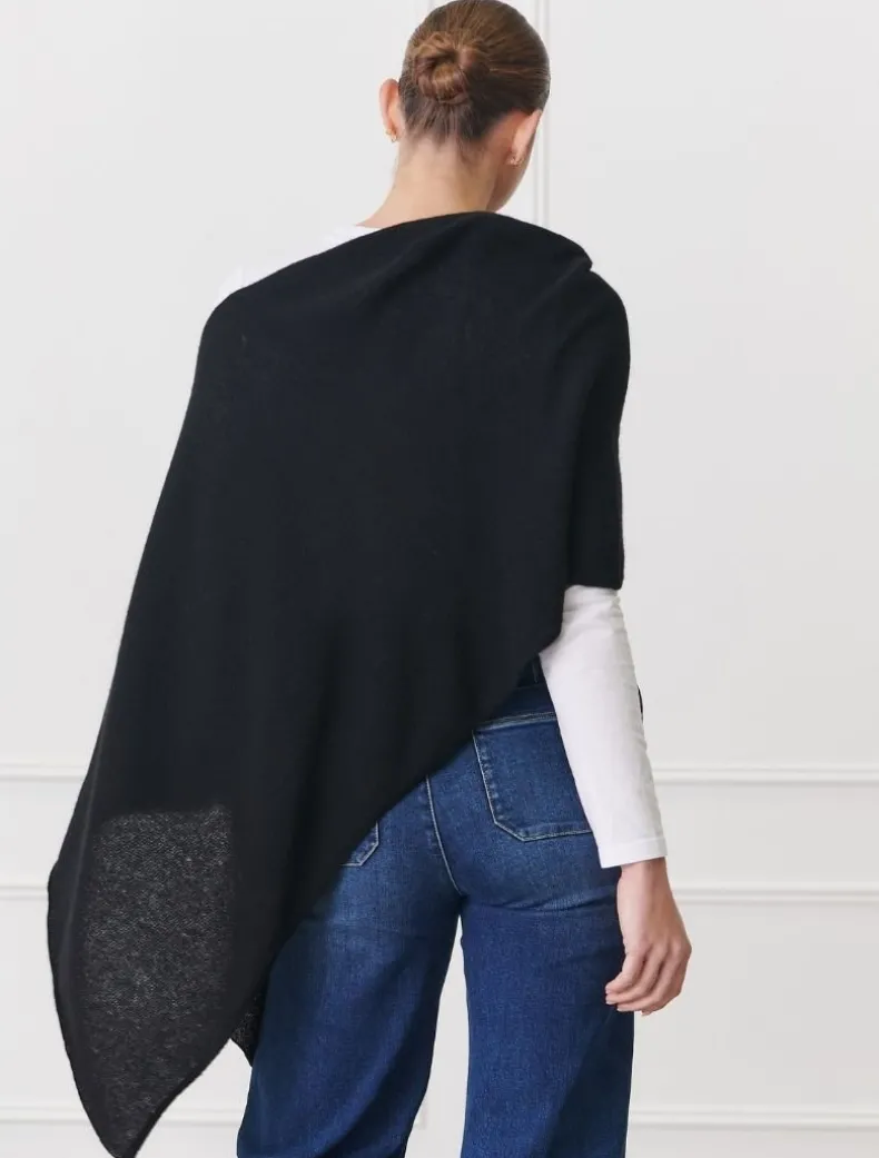 Cashmere Ponchette Black