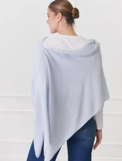 Cashmere Ponchette Pale Blue