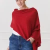 Cashmere Ponchette Rosewood