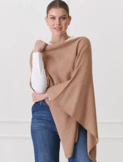 Cashmere Ponchette Tan