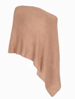 Cashmere Ponchette Tan