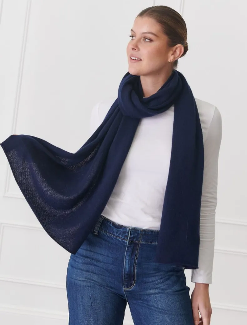 Cashmere Scarf Navy