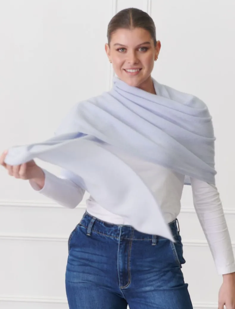 Cashmere Scarf Pale Blue