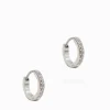 Channel Set Hoops Silver