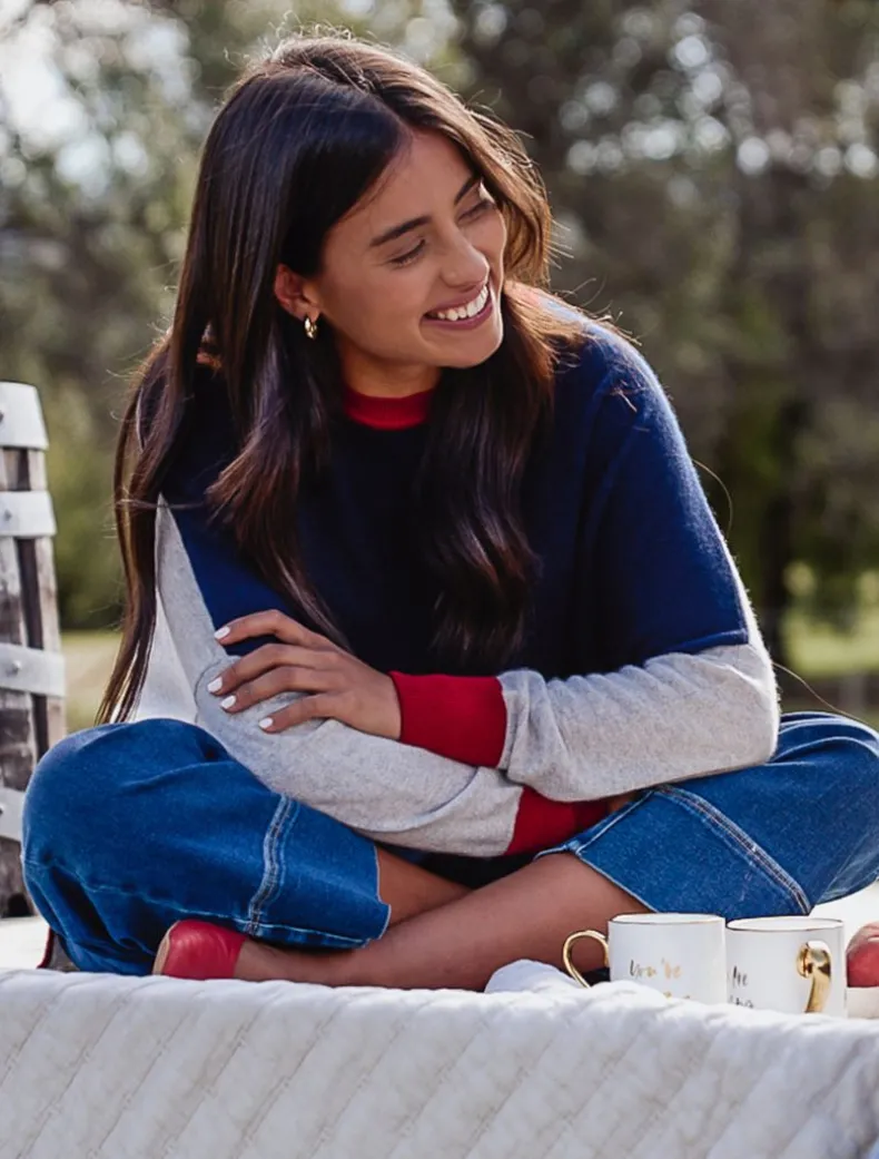 Chloe Cashmere Knit Navy