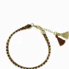 Chocolate Beaded Tassel Bracelet