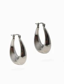 Chunky Tear Drops Silver