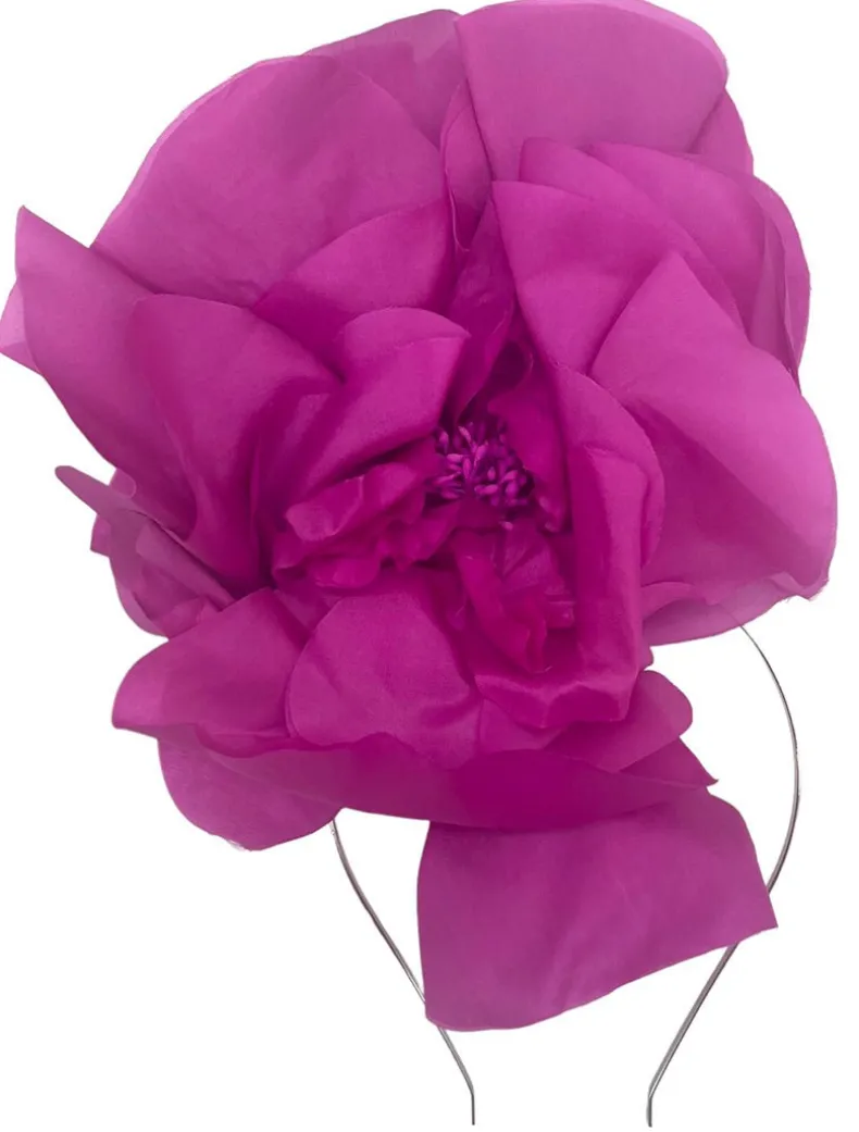 Cindy Fascinator Bright Pink