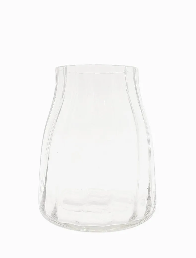 Classic Ribbed Vase Clear Medium