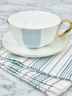 Classic Striped Tea Cup Blue 300ML