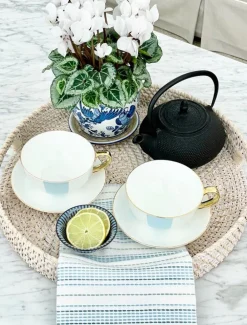 Classic Striped Tea Cup Blue 300ML