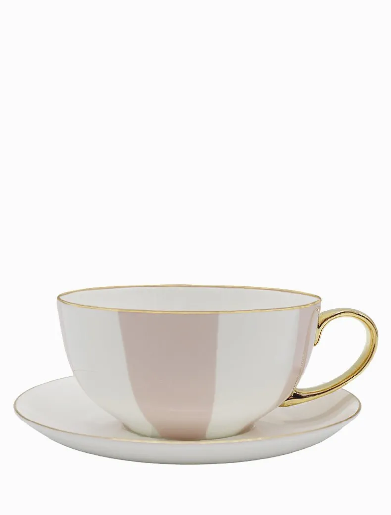 Classic Striped Tea Cup Pink 300ML