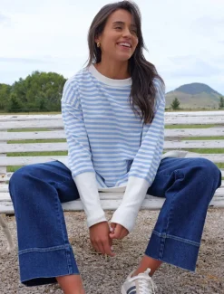 Claudia Striped Sweatshirt Blue