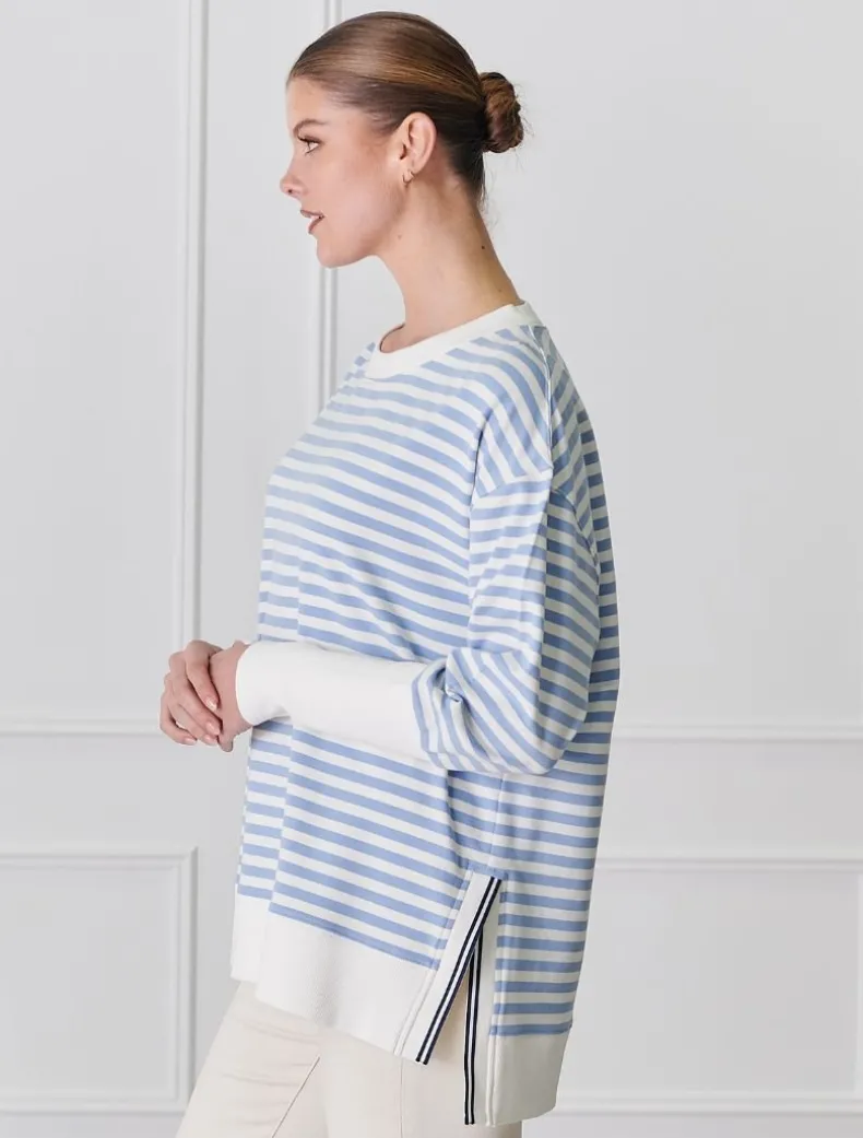Claudia Striped Sweatshirt Blue