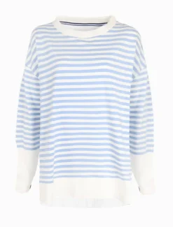 Claudia Striped Sweatshirt Blue